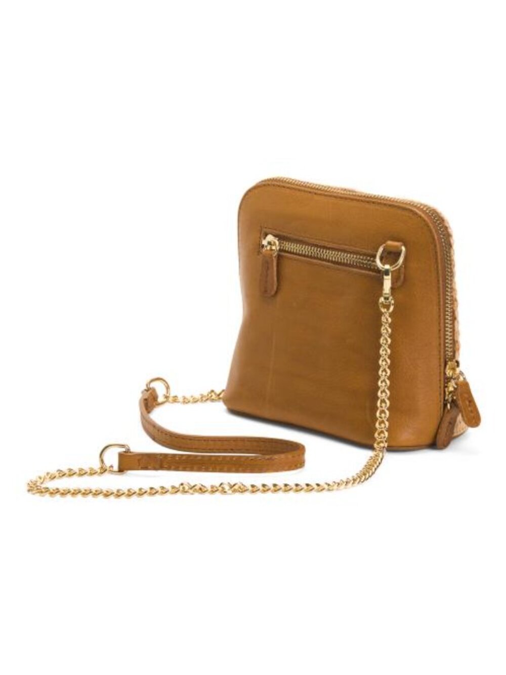 PRATESI Made In Italy Leather And Raffia Melina Dome Handbag - Picture 3 of 4
